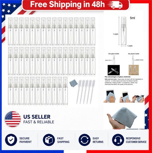 50pc 5ml mini glass perfume - 50pc,